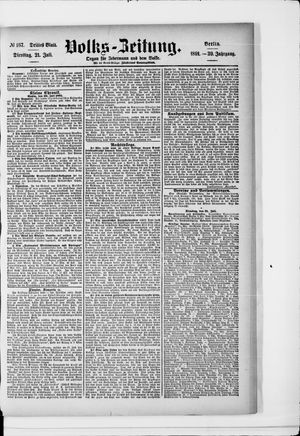 Volks-Zeitung vom 21.07.1891