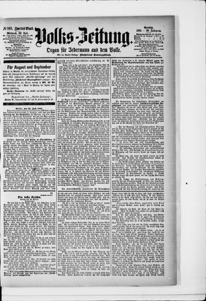 Volks-Zeitung vom 22.07.1891