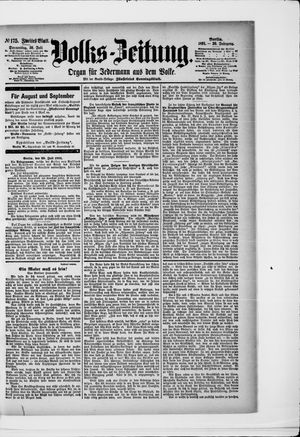 Volks-Zeitung vom 30.07.1891
