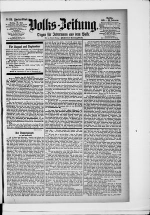 Volks-Zeitung vom 31.07.1891