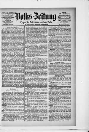 Volks-Zeitung vom 01.08.1891