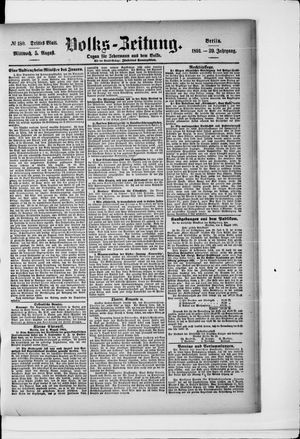 Volks-Zeitung vom 05.08.1891