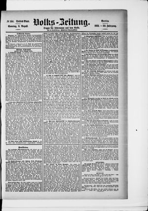 Volks-Zeitung vom 09.08.1891