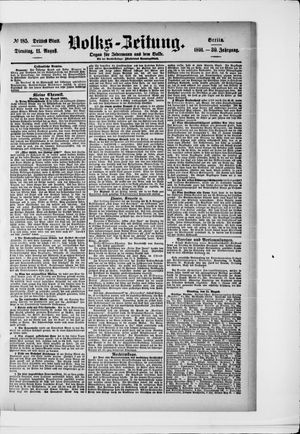 Volks-Zeitung vom 11.08.1891
