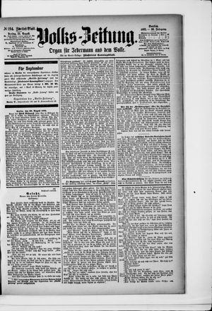 Volks-Zeitung vom 21.08.1891