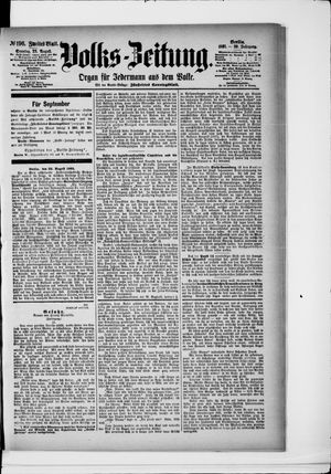 Volks-Zeitung vom 23.08.1891