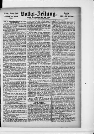 Volks-Zeitung vom 23.08.1891