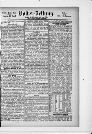 Volks-Zeitung vom 25.08.1891