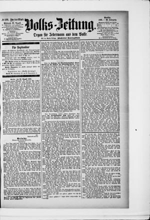 Volks-Zeitung vom 26.08.1891