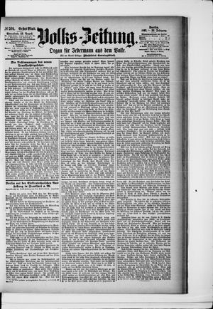 Volks-Zeitung vom 29.08.1891