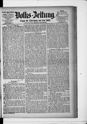 Volks-Zeitung vom 01.09.1891