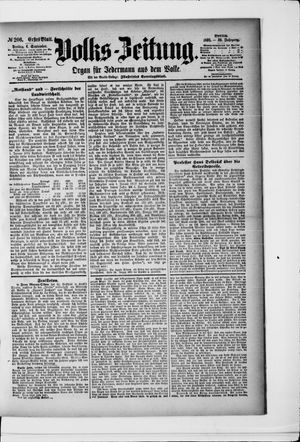Volks-Zeitung vom 04.09.1891