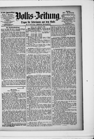 Volks-Zeitung vom 04.09.1891