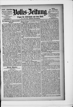 Volks-Zeitung vom 05.09.1891