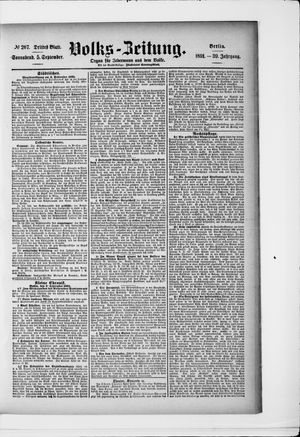 Volks-Zeitung vom 05.09.1891
