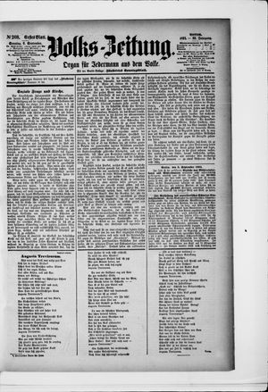 Volks-Zeitung vom 06.09.1891