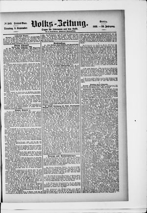 Volks-Zeitung vom 08.09.1891