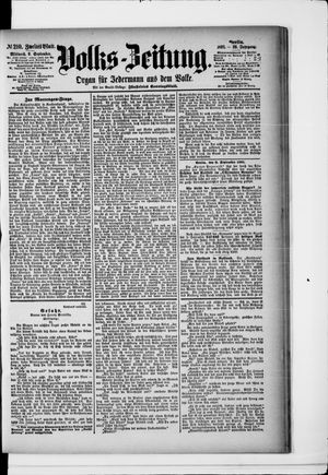 Volks-Zeitung vom 09.09.1891
