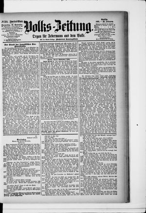 Volks-Zeitung vom 10.09.1891