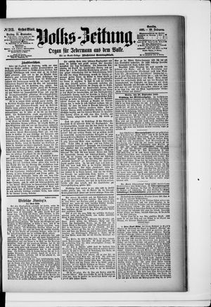 Volks-Zeitung on Sep 11, 1891