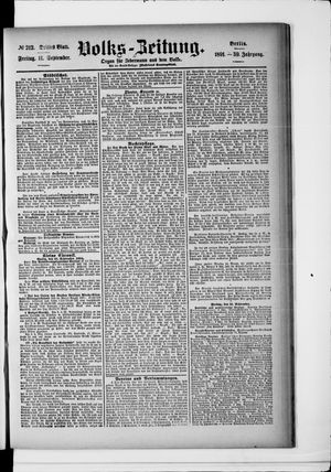 Volks-Zeitung on Sep 11, 1891