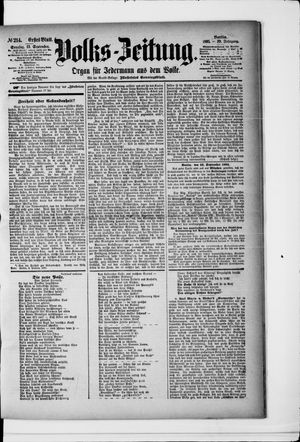 Volks-Zeitung on Sep 13, 1891