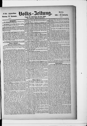 Volks-Zeitung on Sep 13, 1891