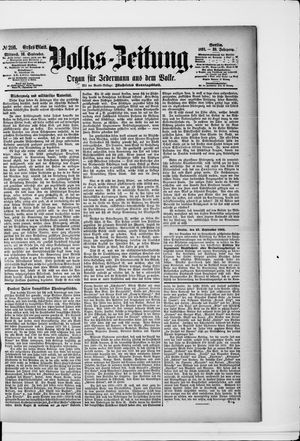 Volks-Zeitung vom 16.09.1891