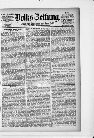 Volks-Zeitung vom 18.09.1891