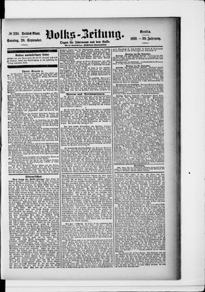 Volks-Zeitung vom 20.09.1891