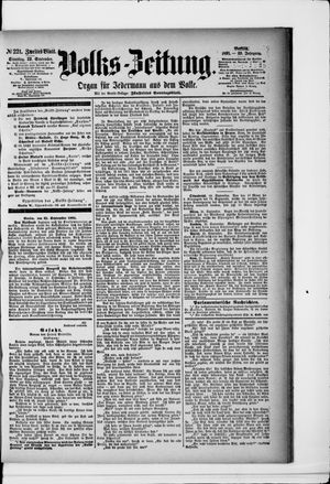 Volks-Zeitung vom 22.09.1891