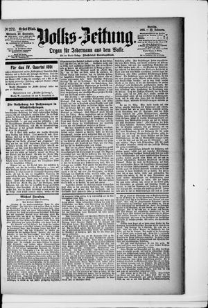 Volks-Zeitung vom 23.09.1891