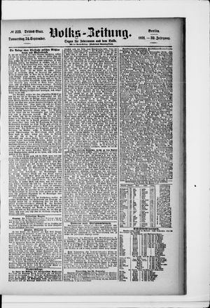 Volks-Zeitung vom 24.09.1891
