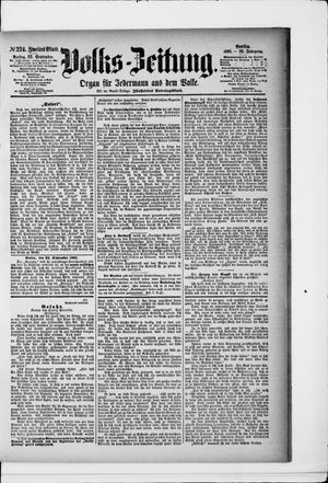 Volks-Zeitung vom 25.09.1891
