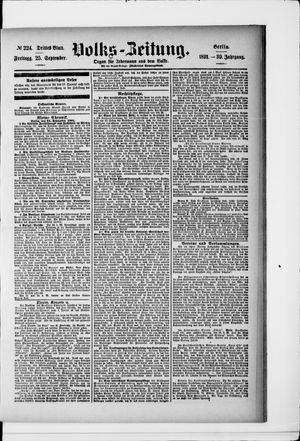 Volks-Zeitung vom 25.09.1891