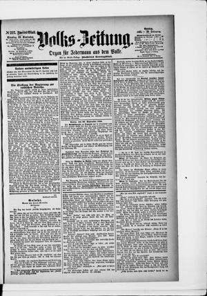 Volks-Zeitung vom 29.09.1891