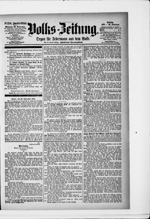 Volks-Zeitung vom 30.09.1891