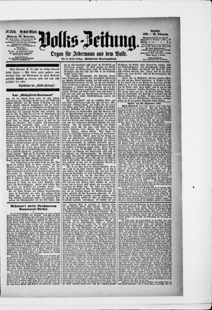 Volks-Zeitung vom 30.09.1891
