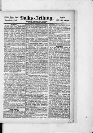 Volks-Zeitung vom 02.07.1892
