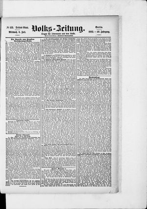 Volks-Zeitung on Jul 6, 1892