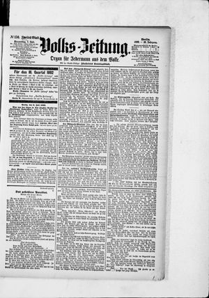 Volks-Zeitung vom 07.07.1892