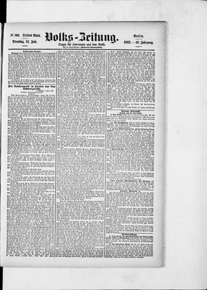 Volks-Zeitung vom 12.07.1892