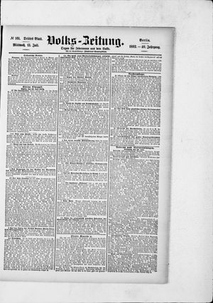 Volks-Zeitung vom 13.07.1892