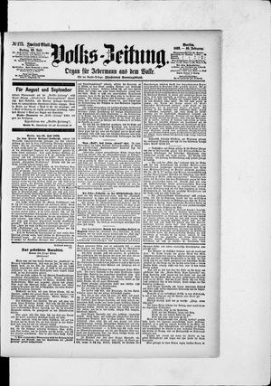 Volks-Zeitung vom 29.07.1892
