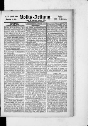 Volks-Zeitung vom 31.07.1892