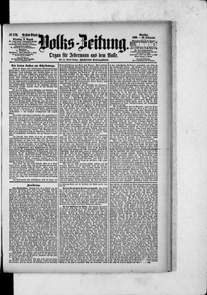 Volks-Zeitung vom 02.08.1892