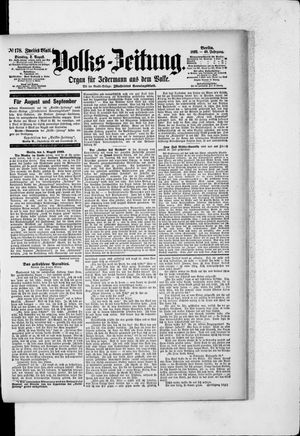 Volks-Zeitung vom 02.08.1892
