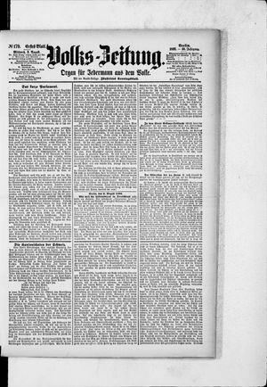 Volks-Zeitung vom 03.08.1892
