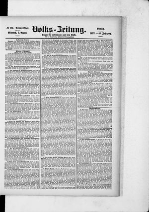 Volks-Zeitung vom 03.08.1892