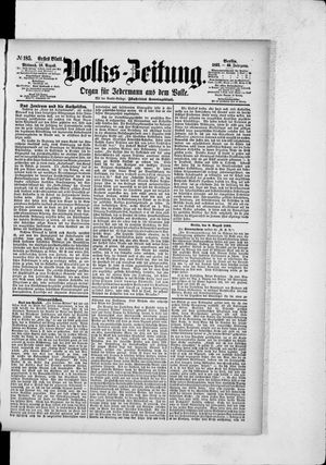 Volks-Zeitung vom 10.08.1892